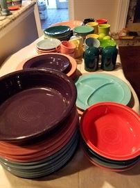 Fiestaware plates, Serving Bowls