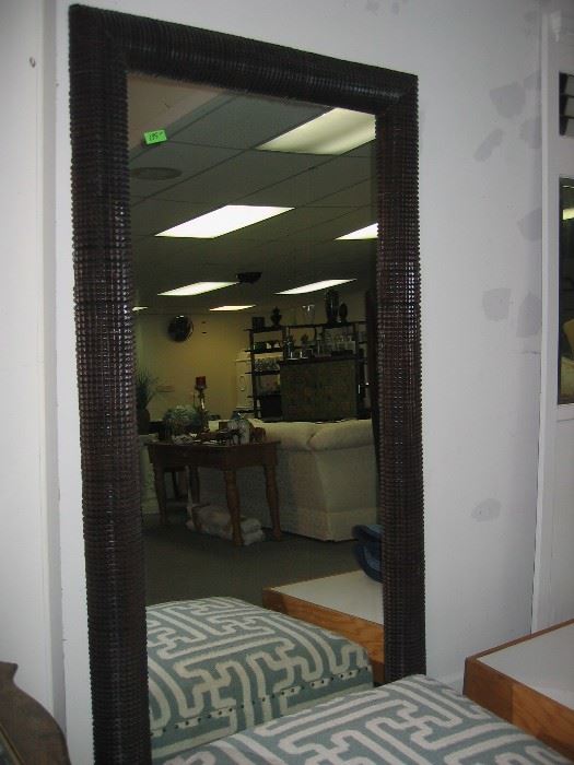 Large mirror, ottoman