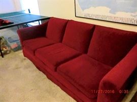 Sharp Cranberry colored sofa
