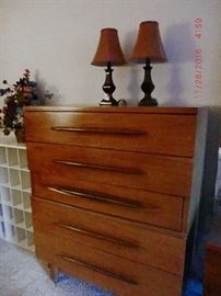 MID-CENTURY MODERN chest of drawers (we have a matching bedside table also)
