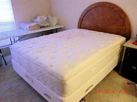 Queen Domed fruitwood headboard and mattress set
