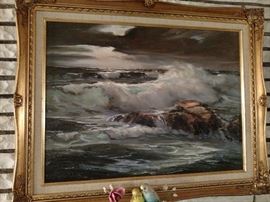 Oil painting by Joyce Clark, American 1916-2010