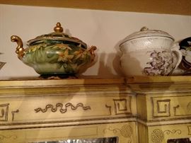 Antique hand painted porcelains