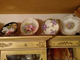 Collection of porcelain plates located throughout the home