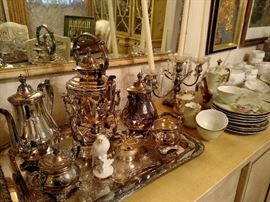 Silverplate coffee and tea set