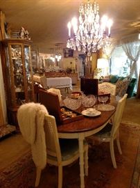 Dining table with bamboo style legs