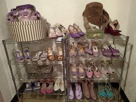 Vintage hats, scarves and shoes