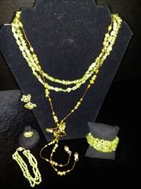 Peridot and 14k jewelry