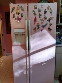 Kenmore pink painted refrigerator