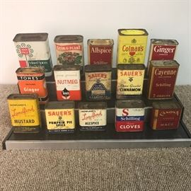 Vintage spices with display 