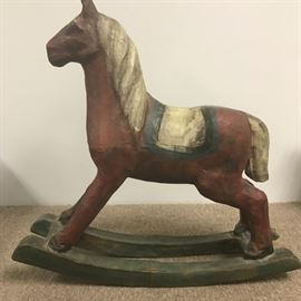 LARGE paper mache rocking  horse in great condition 