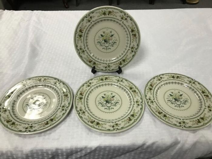 4) 8" salad plates by Provencal by Royal Doulton England.