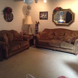 Matching couch and love seat. no tears, no stains.        $150 for set.