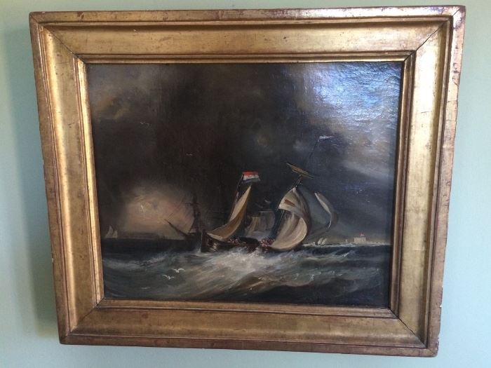 Oil Painting, ships
