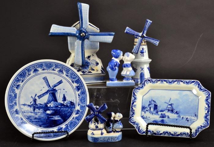 28: Delft Plates, Windmill Music Box & Figurines
