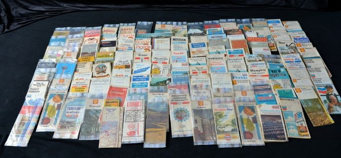 85: Large Collection Paper Maps