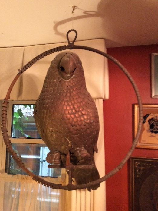 Large brass Parrot from Mexico