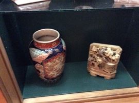 Carved Soapstone and Imari