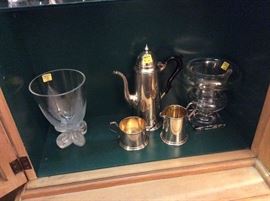 Lalique and Stering Silver Tea Service!
