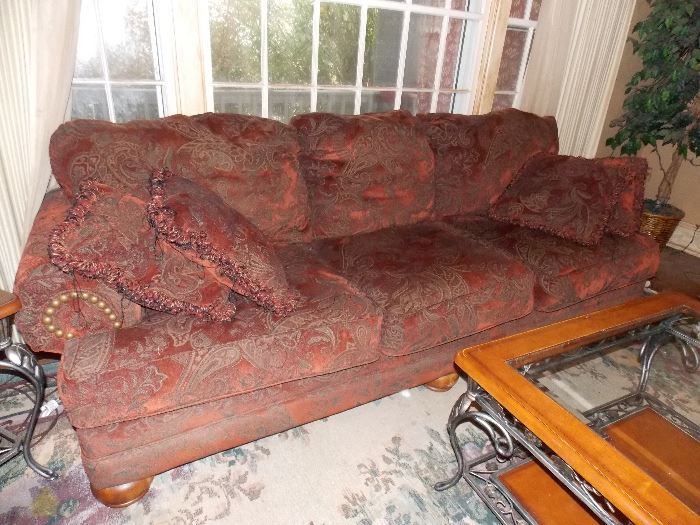 Burgundy couch