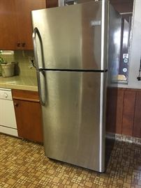 Frigidaire Stainless Steel Fridge/freezer.  Excellent as new condition