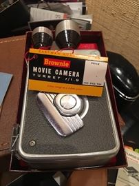 Brownie 8mm movie camera  In Box with papers