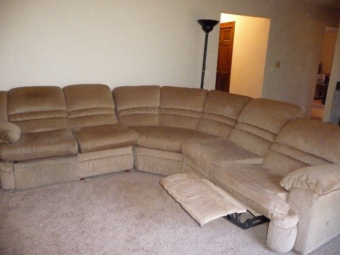 Extra large sectional with recliners