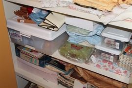 Closets full of clean household linens, etc.