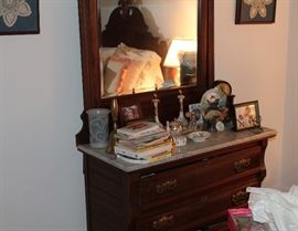 Victorian marble top bedroom three piece suite