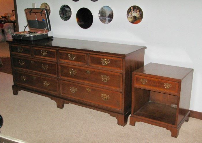 Henredon dresser and two night stands ( only one shown here)