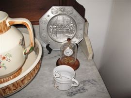 One of two pocket watches and other collectibles