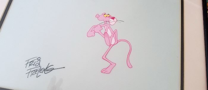 signed pink panther cell