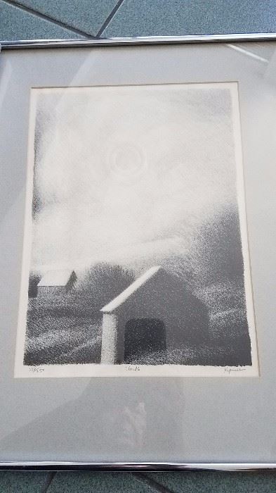  Robert Kipniss signed low numbered lithograph. Clouds