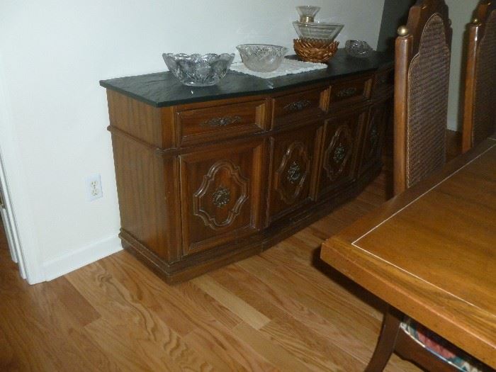 Great buffet with slate top.