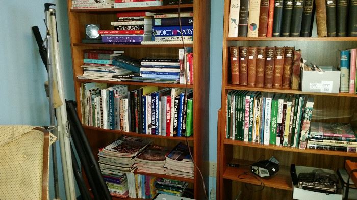 Books and bookshelves