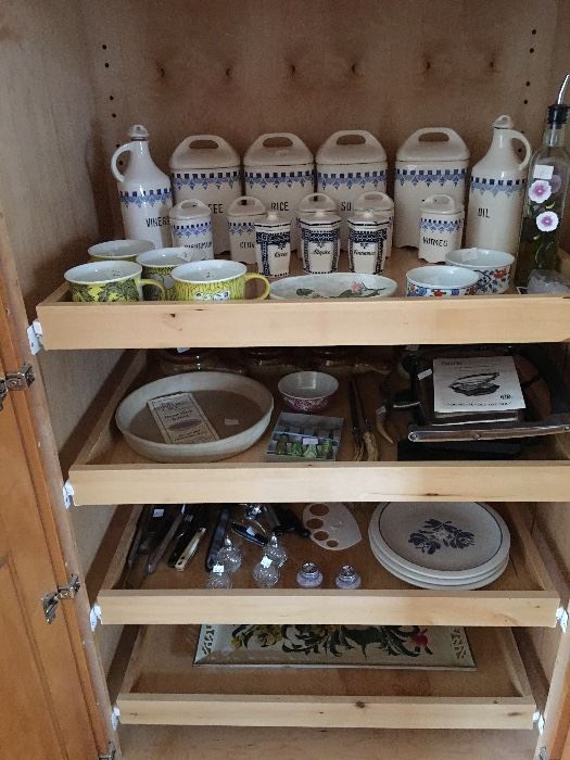 Nice old German pottery set...and more kitchen stuff. 
