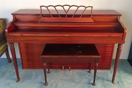 Vintage Spinet Piano by Cable