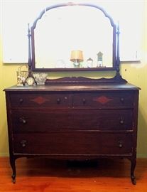 Antique Dresser with Mirror
