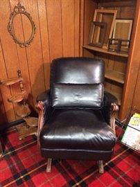 Vintage Black Vinyl Rocking Chair, Standing Knick-Knack Display, Vintage Frames