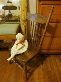 Childs Antique Press back Chair