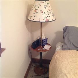 Wood Floor Lamp / Table - $ 30.00