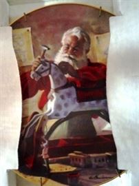 Santa making rocking horse toy - in box