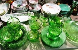 Green glassware