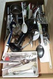 Box lot of kitchen utensils