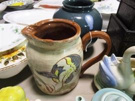 Stoneware pitcher