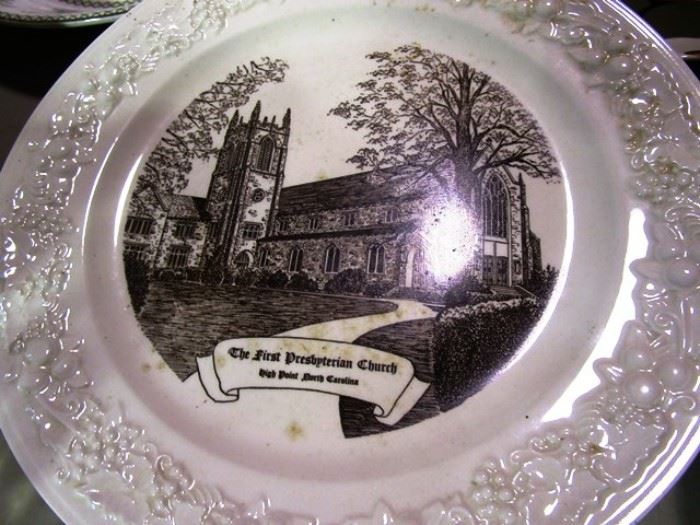 Set of plates - Presbyterian church High Point, NC