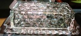 Glass butter dish