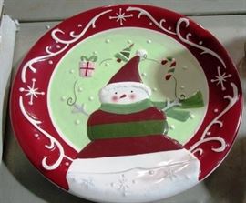 Christmas snowman plate
