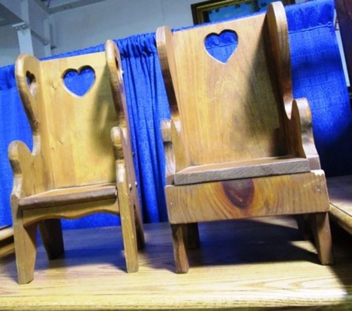 Wooden childs chairs