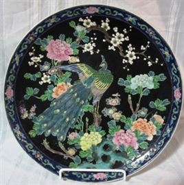 Oriental peacock plate